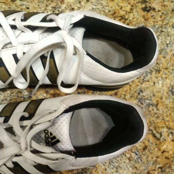 Rare Adidas Mens Powerband Golf Shoes 2016 Size 13 White / Gold main image 10